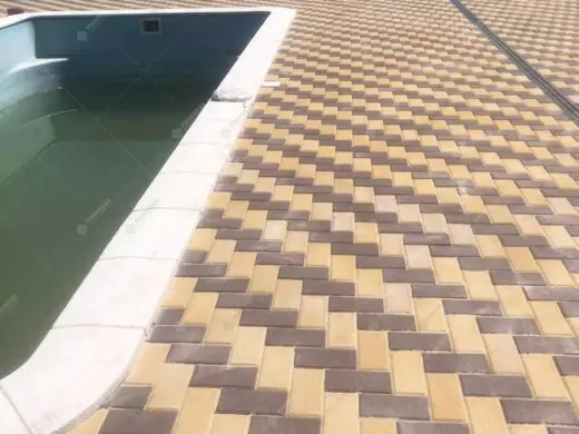 Тротуарная плитка Кирпичик Коричневый, фактура гладкий, гранитная, мрамор, высота 40 мм, 60 мм, 80 мм-16